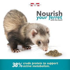 Marshall Select Chicken Diet bag shows complete ferret nutrition details