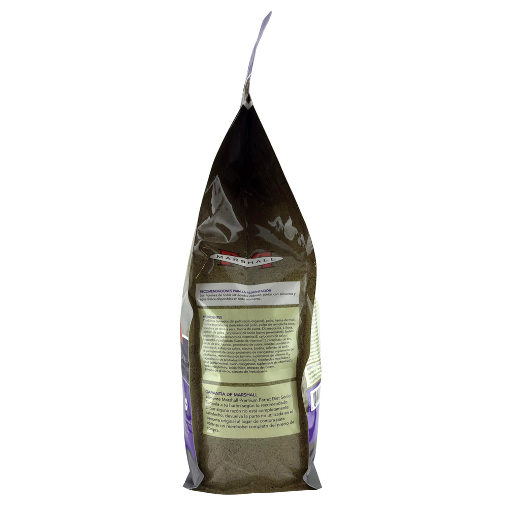 Ferret eating Marshall Premium Ferret Diet Senior Formula supporting digestion