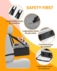 MARSLABO booster seat offers an elevated window view for small pets.