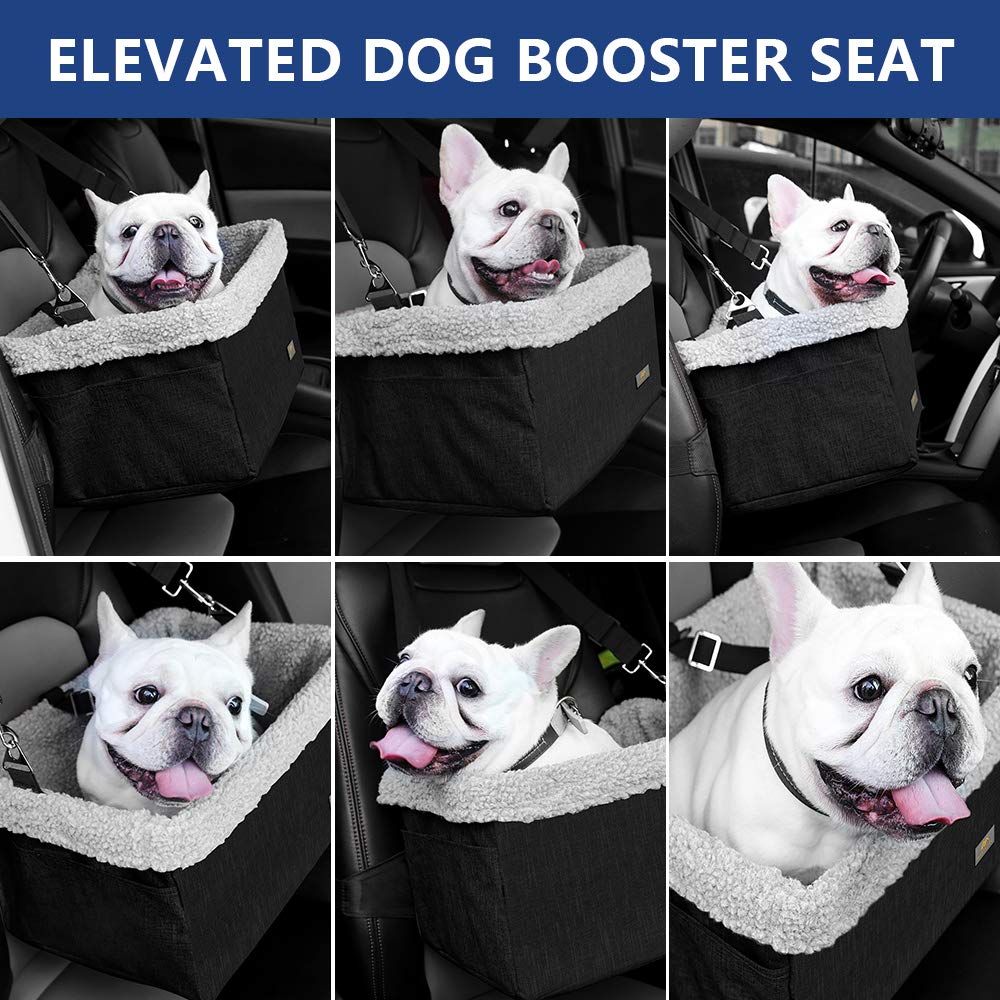 MARSLABO dog seat with secure straps stays in place.