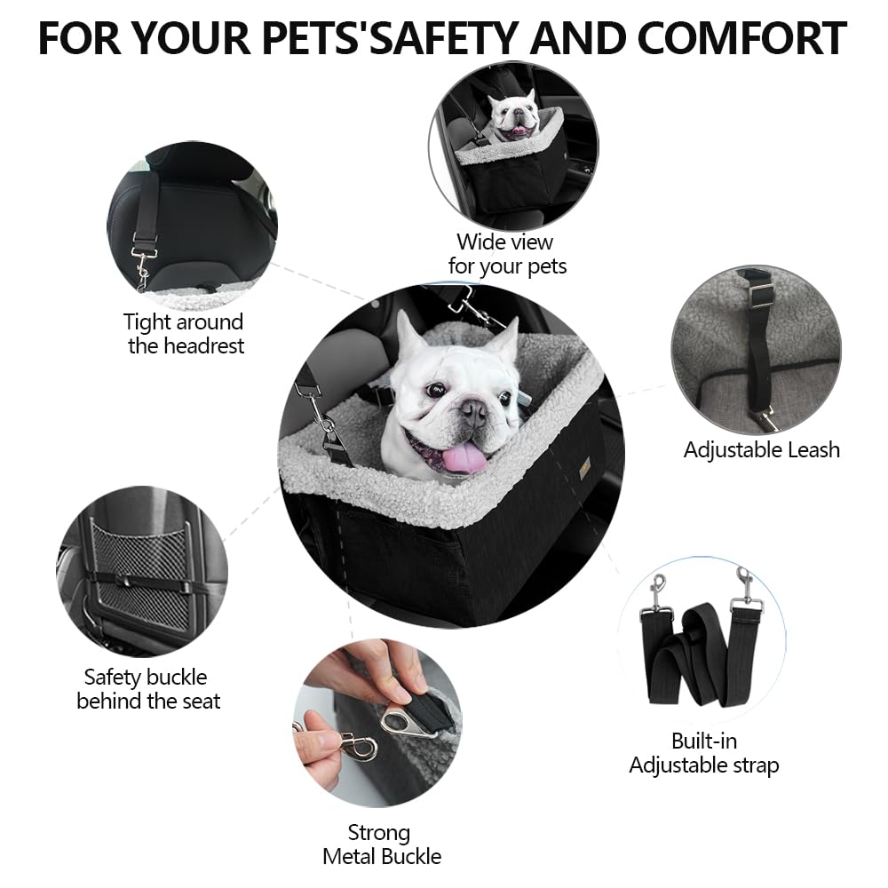 MARSLABO elevated-view car seat lets pets enjoy scenery safely.