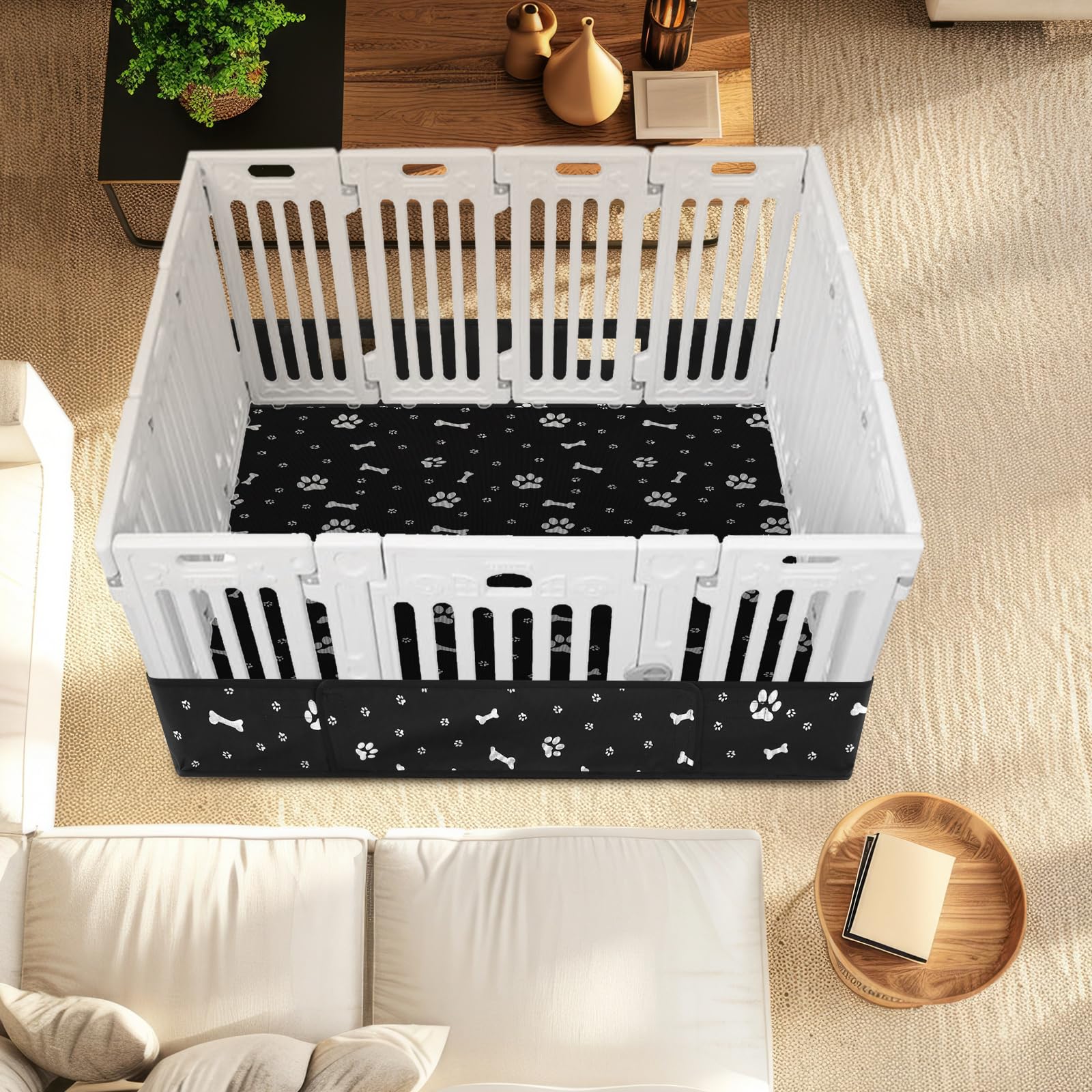 Marsui bottom pad featuring bone motif for a stylish pet area
