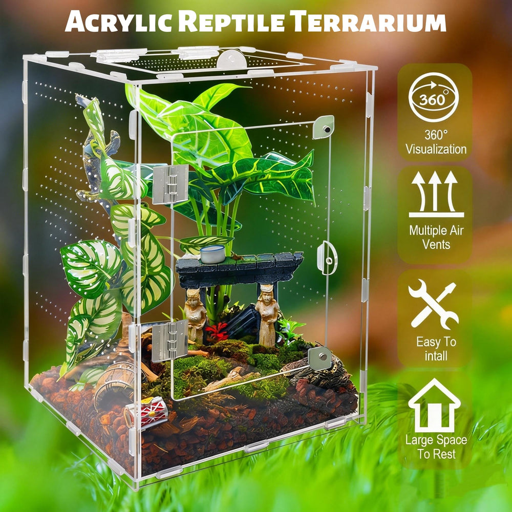 MaryCarrie enclosure top doors enable effortless feeding while keeping spiders secure.