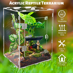 MaryCarrie enclosure top doors enable effortless feeding while keeping spiders secure.