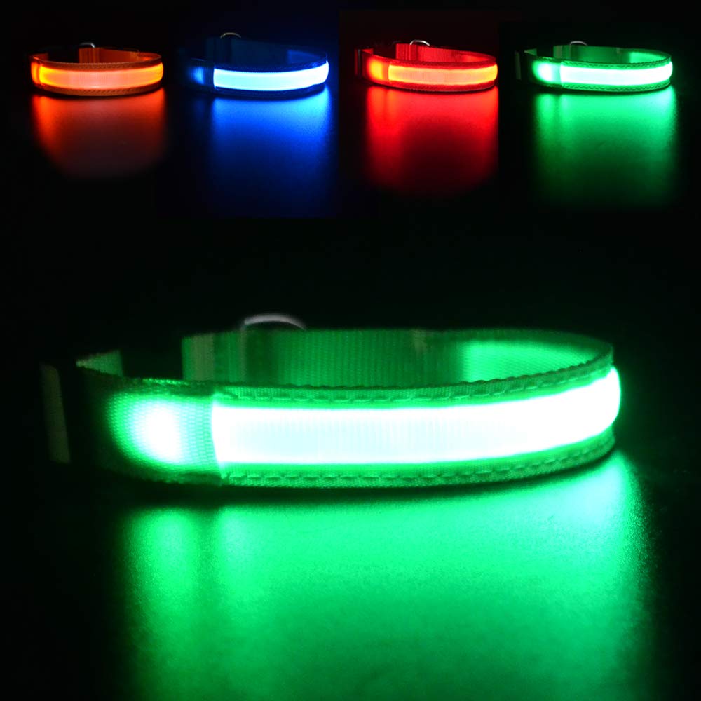 MASBRILL LED dog collar glows brightly for safer night walks.