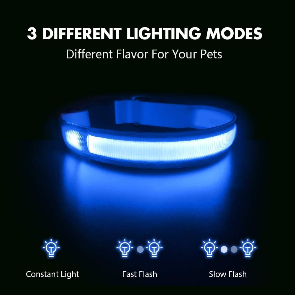 MASBRILL USB-rechargeable collar with long-lasting brightness