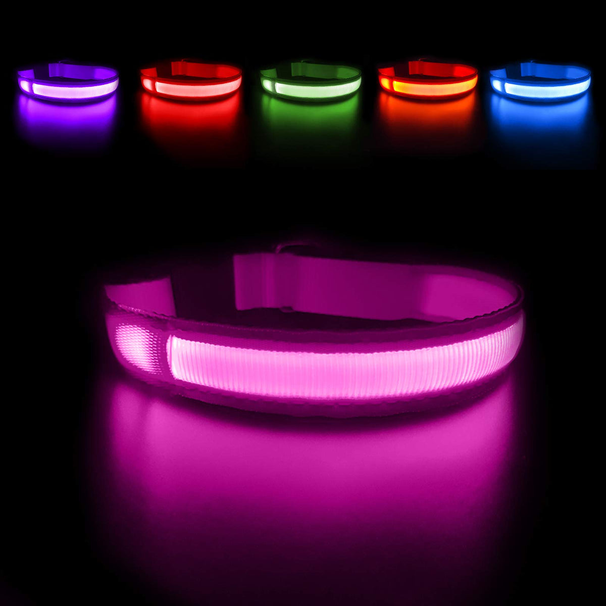 MASBRILL light up collar for dogs enhances night visibility during walks