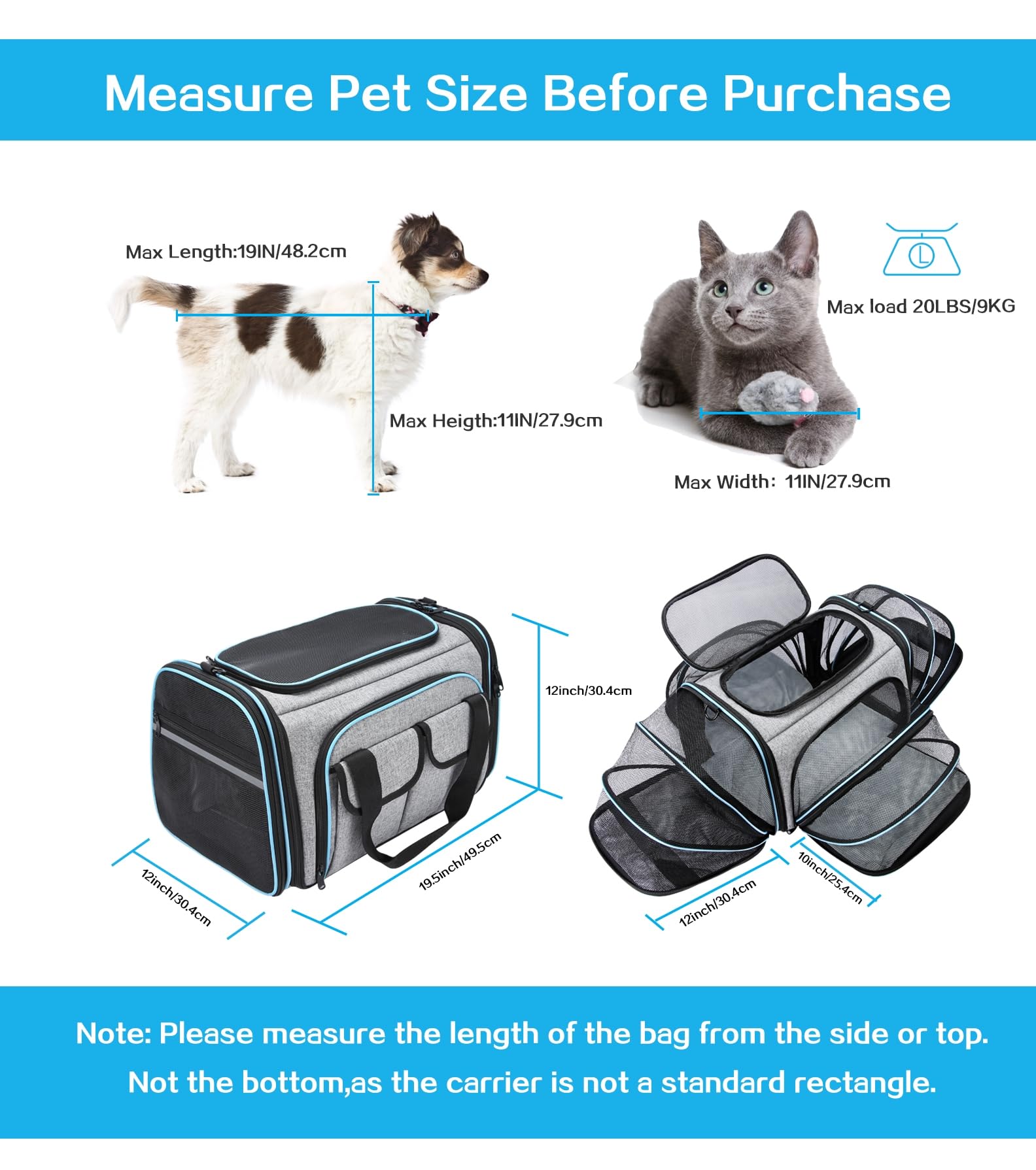 MASKEYON four sides expandable carrier increases interior space for comfort.