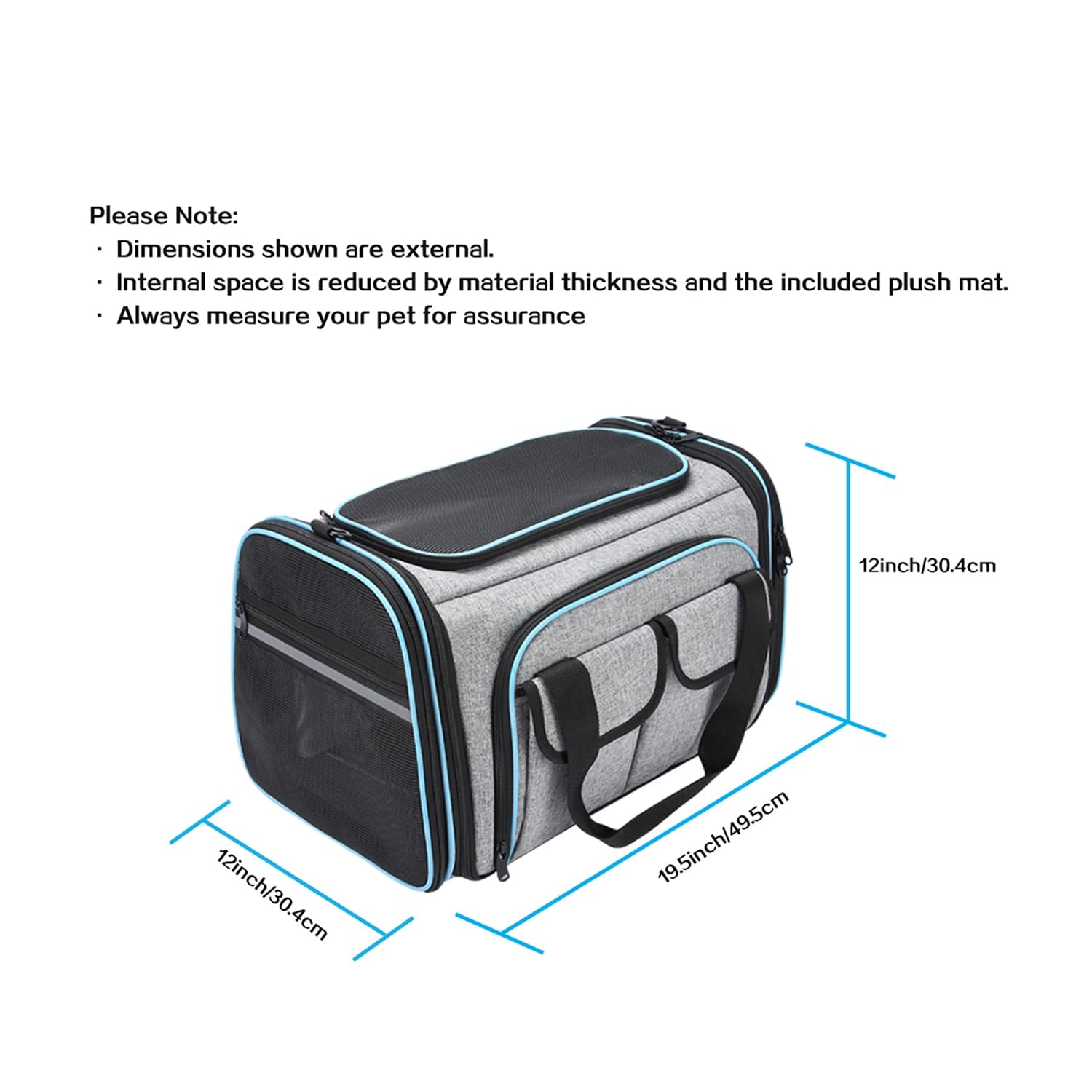 MASKEYON carrier with three entrances for easy loading from any side.