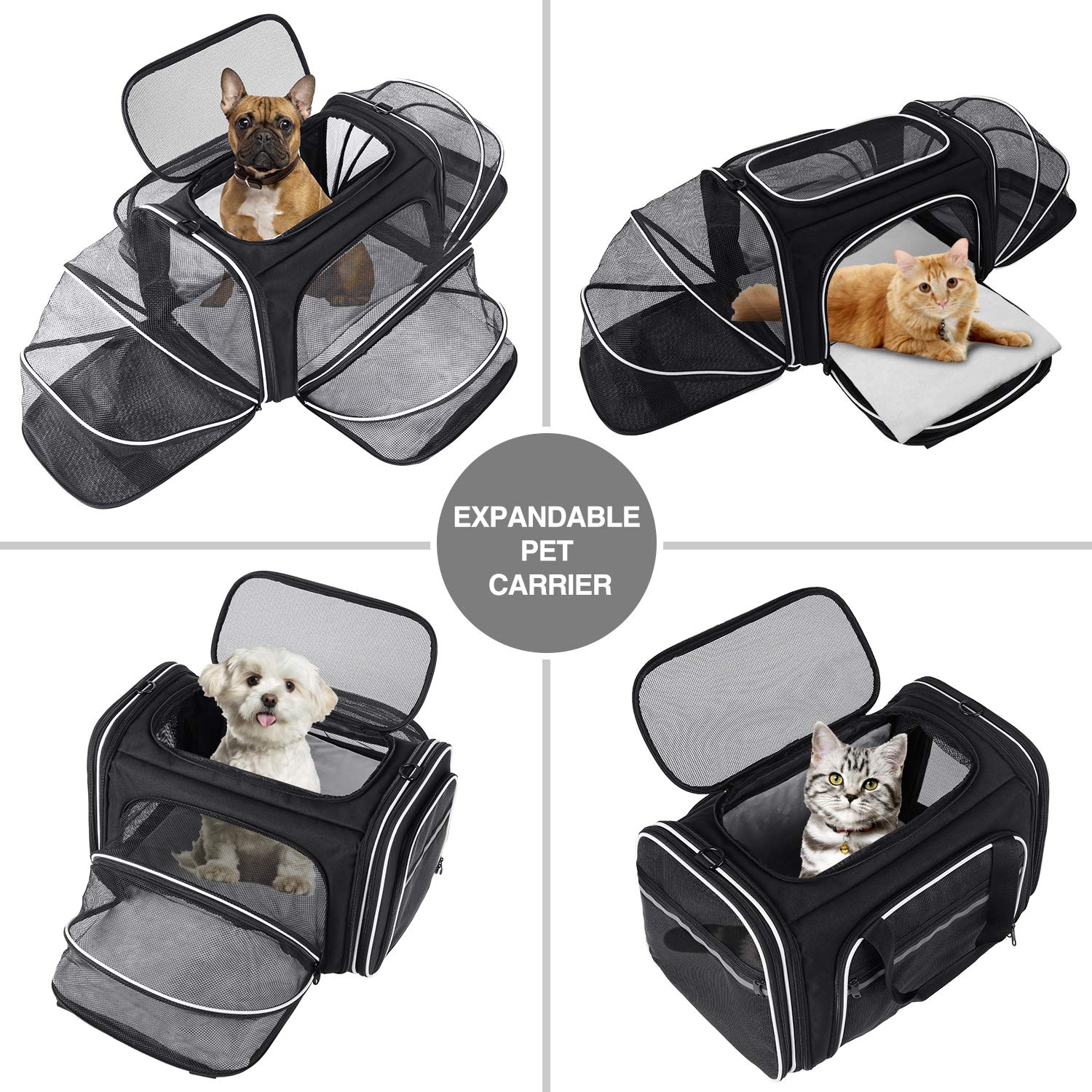 Maskeyon carrier bottom non-slip mats keep it steady under seats