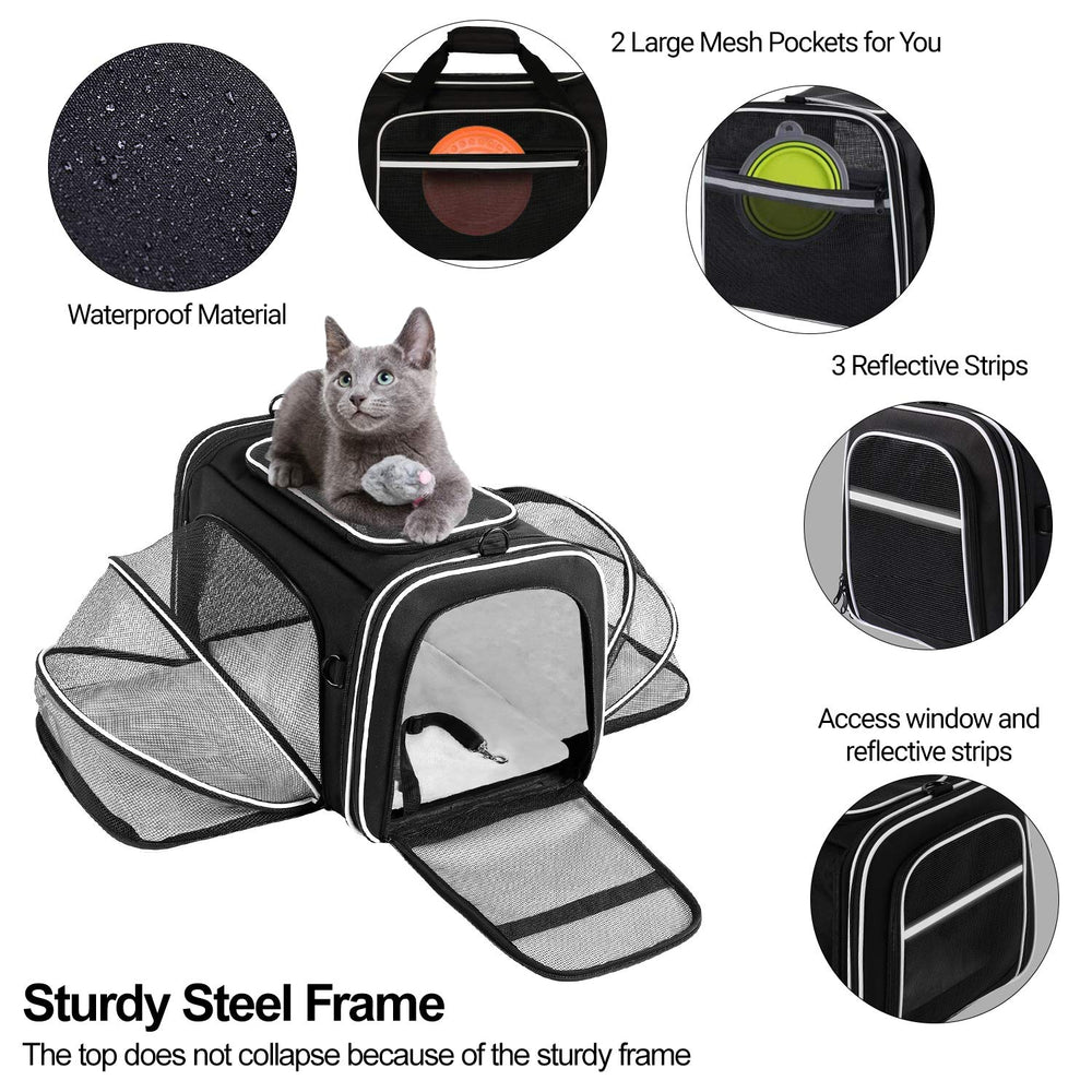 maskeyon carrier interior leash attachment to prevent escapes