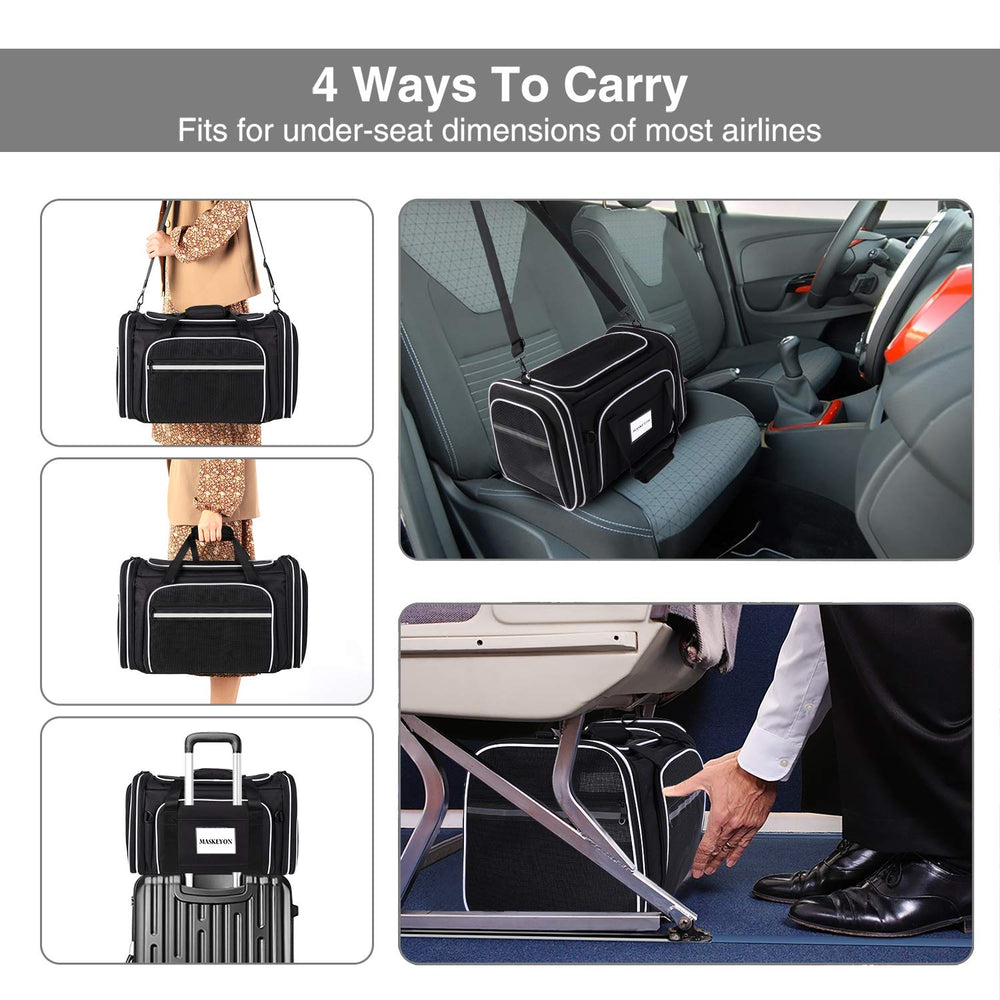 Maskeyon carrier mesh windows provide airflow and visibility