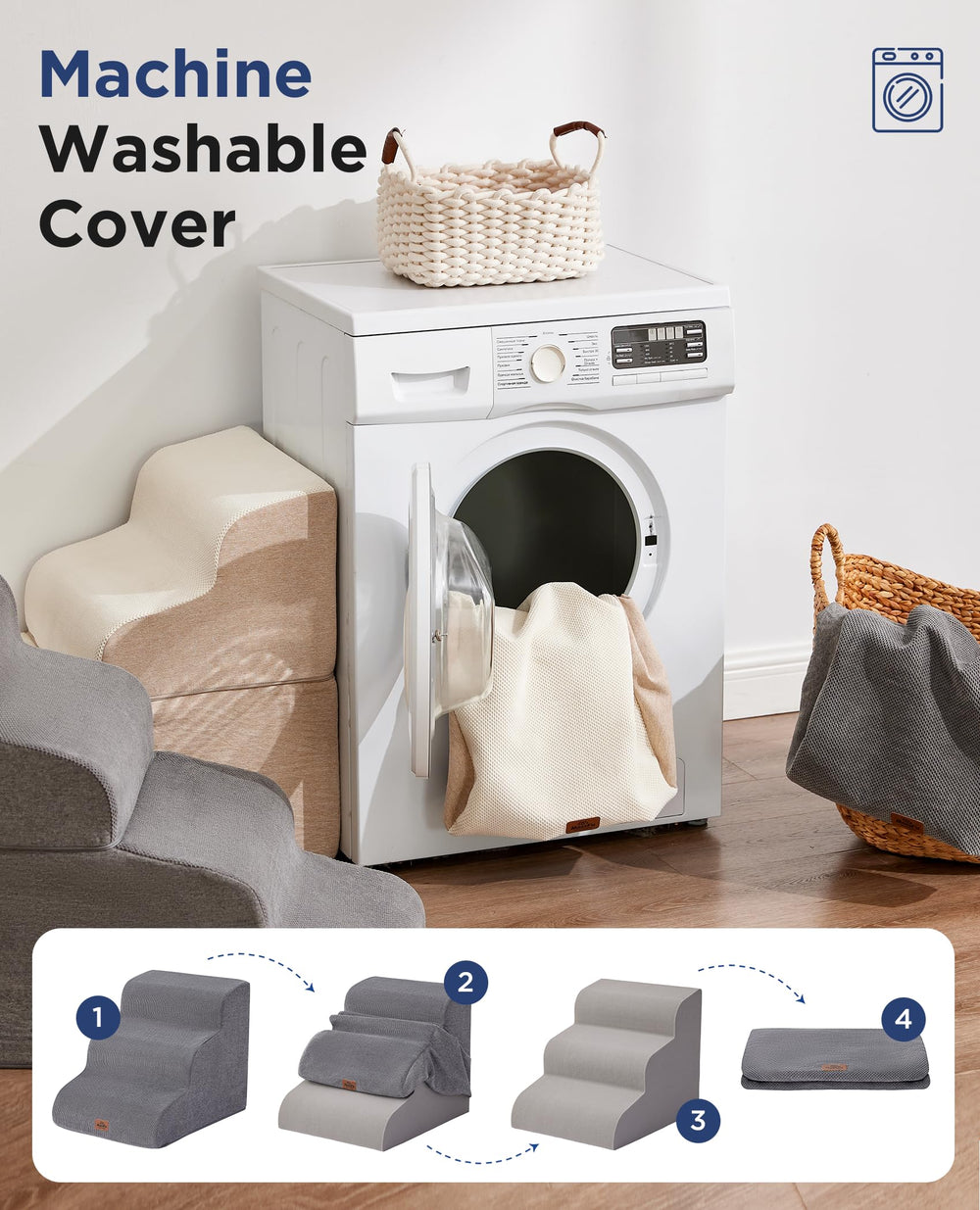 MASSFU 3-4-5 step options fit chairs, sofas, and beds.