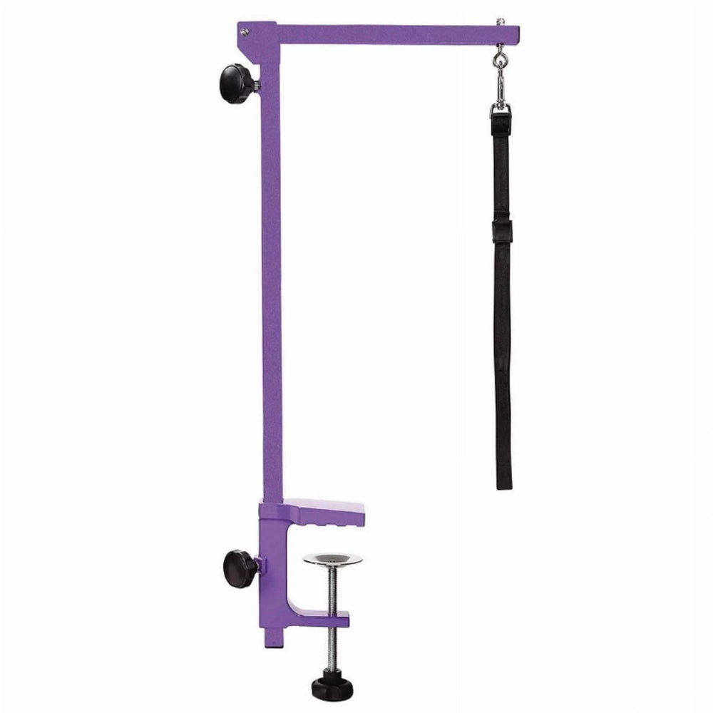 Master Equipment grooming arm telescopes from 24 to 48 inches for flexible setups.