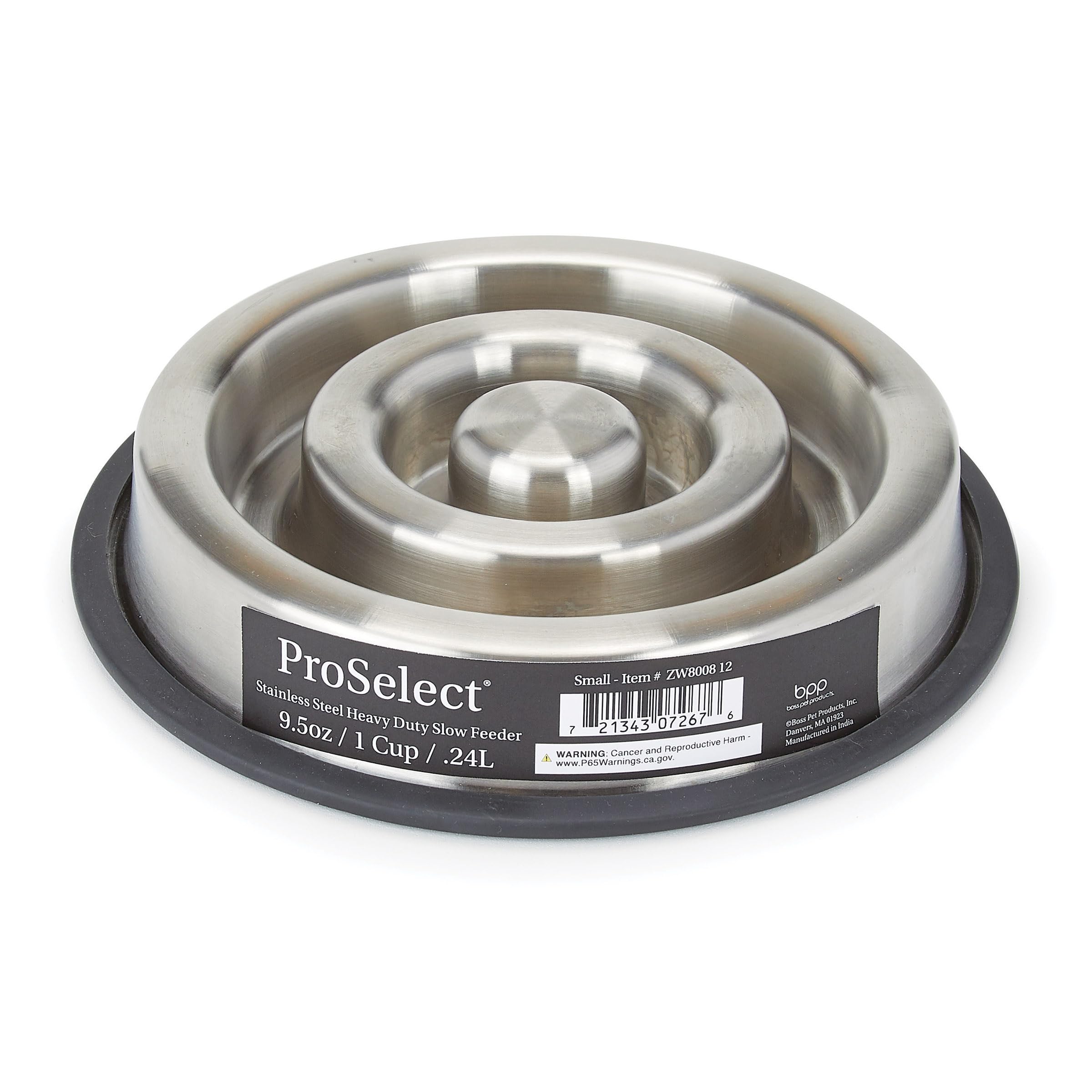 Master Grooming Tools ProSelect slow feeder small, stainless steel, helps control portions during meals.