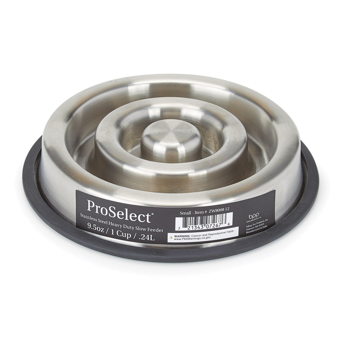 Master Grooming Tools ProSelect slow feeder small, stainless steel, helps control portions during meals.
