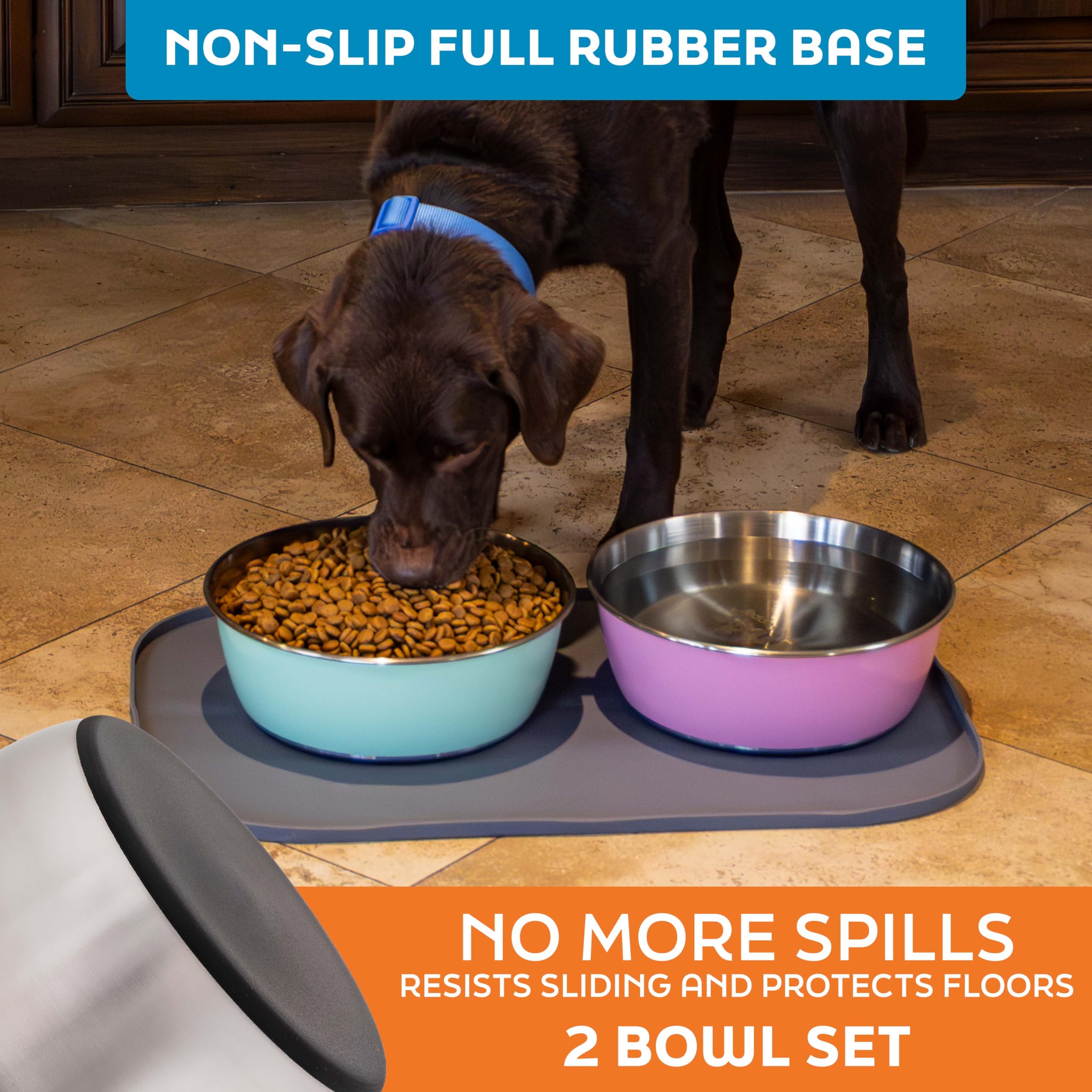Master Pet Supply dishwasher safe stainless steel bowls for easy cleaning