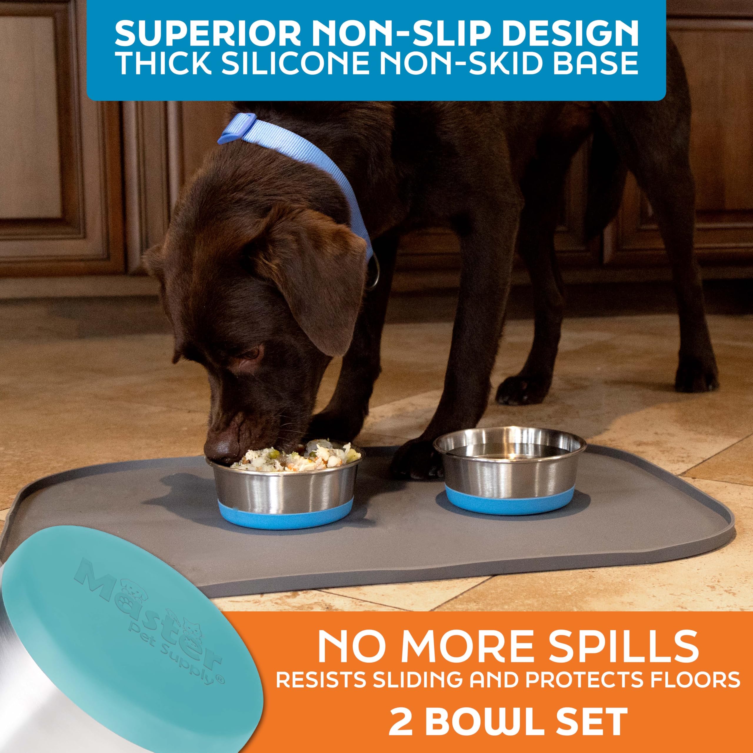 Master Pet Supply indoor-outdoor pet bowls suitable for home or yard