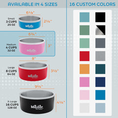 Master Pet Supply heavy-duty bowl with a non-slip base for stable mealtime.