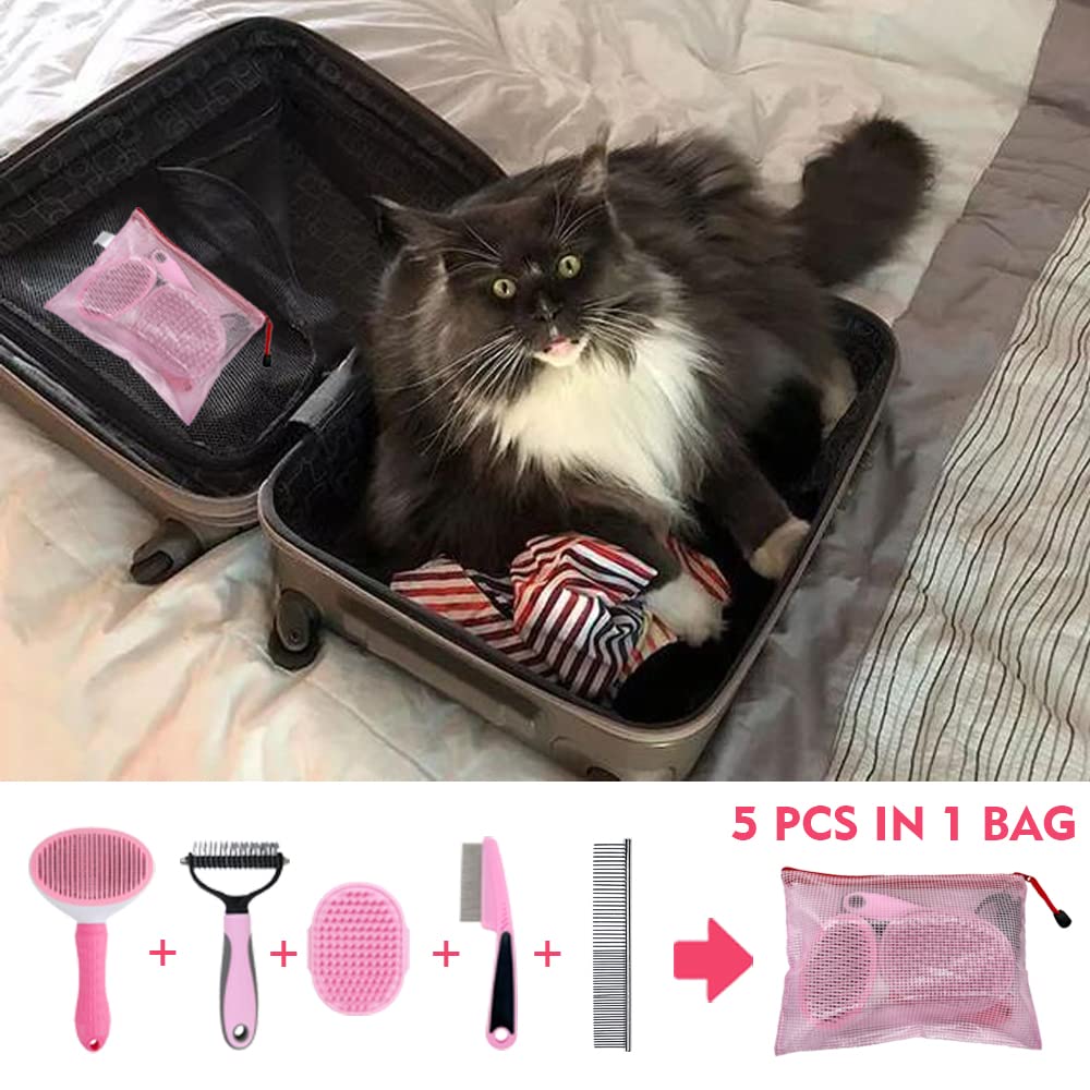 MASTER QUEEN storage bag in pink keeps grooming tools organized.