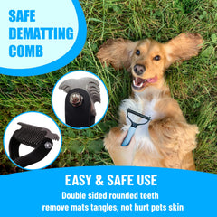 MASTER QUEEN dog hair brush in use for gentle grooming during puppy care