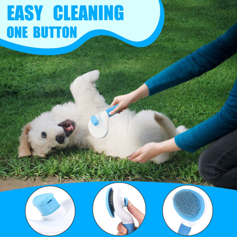 MASTER QUEEN slicker brush close-up showing bristles for shedding control