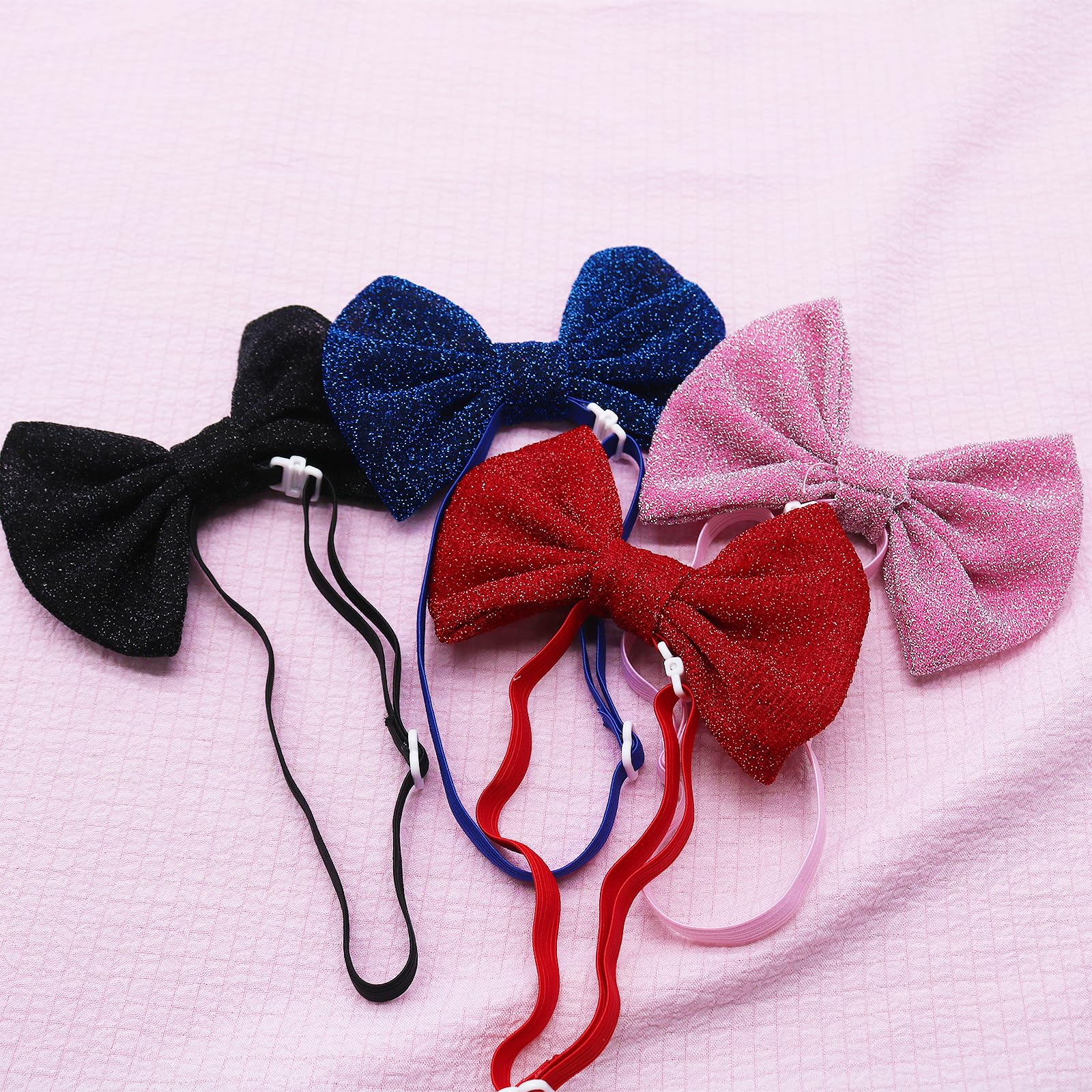 Masue Pets adjustable dog hair bow headband fits small to medium pets
