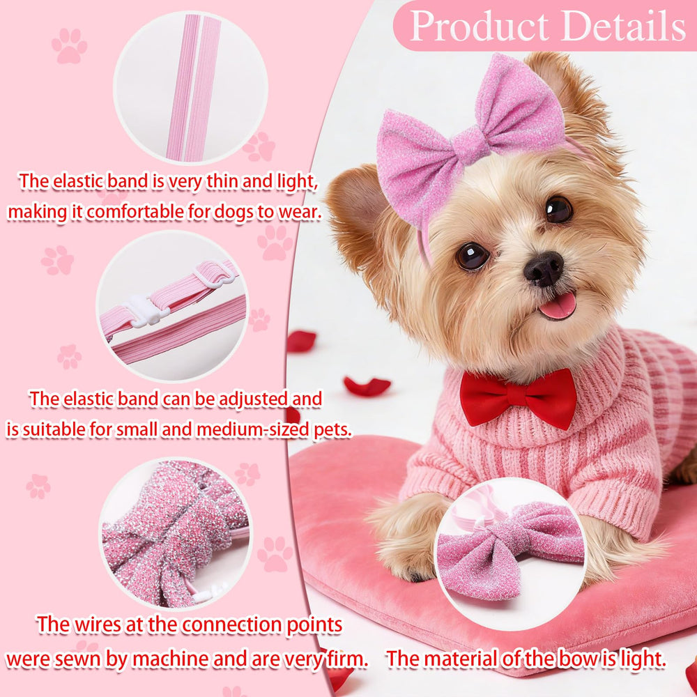 Masue Pets red bow headband for festive looks