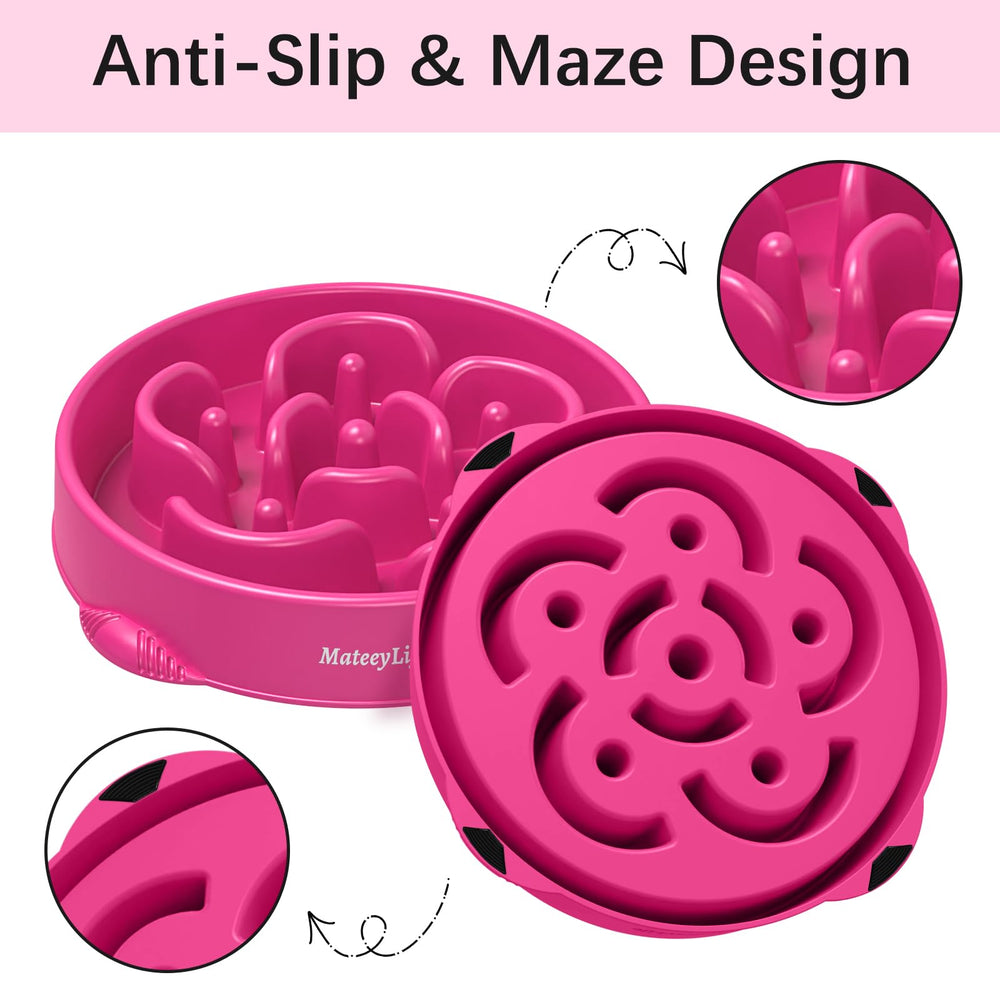 MateeyLife 4-cup capacity bowl suitable for dry, wet, or raw meals.
