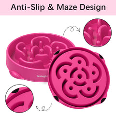 MateeyLife 4-cup capacity bowl suitable for dry, wet, or raw meals.