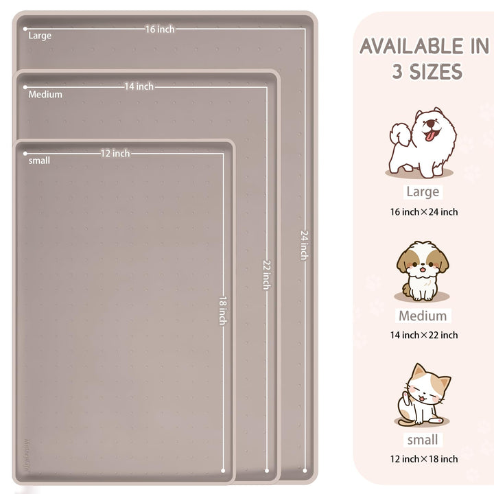 MateeyLife anti-slip dog bowl mat keeps bowls steady during meals.