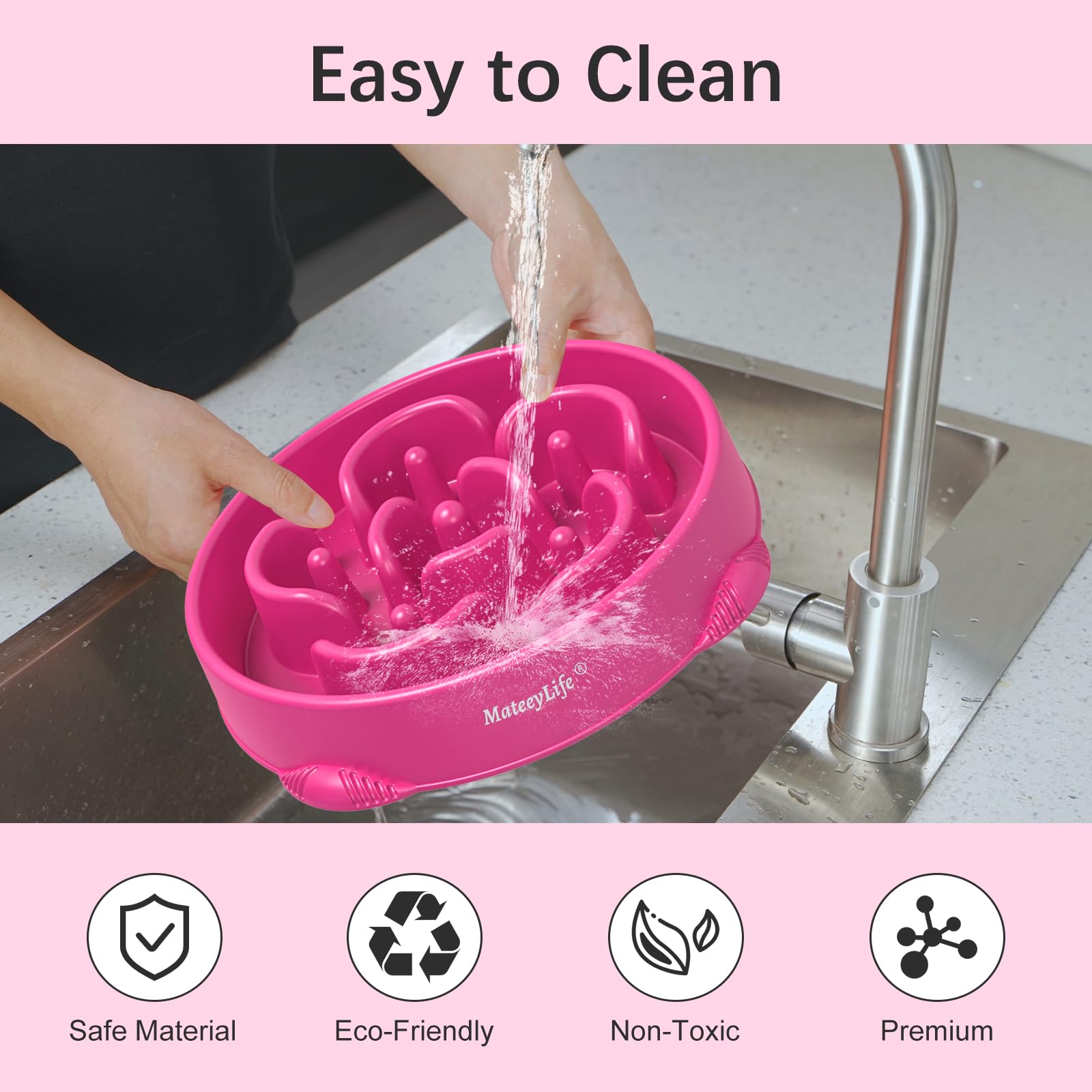 MateeyLife large-breed mealtime bowl supports slower eating and safe feeding.