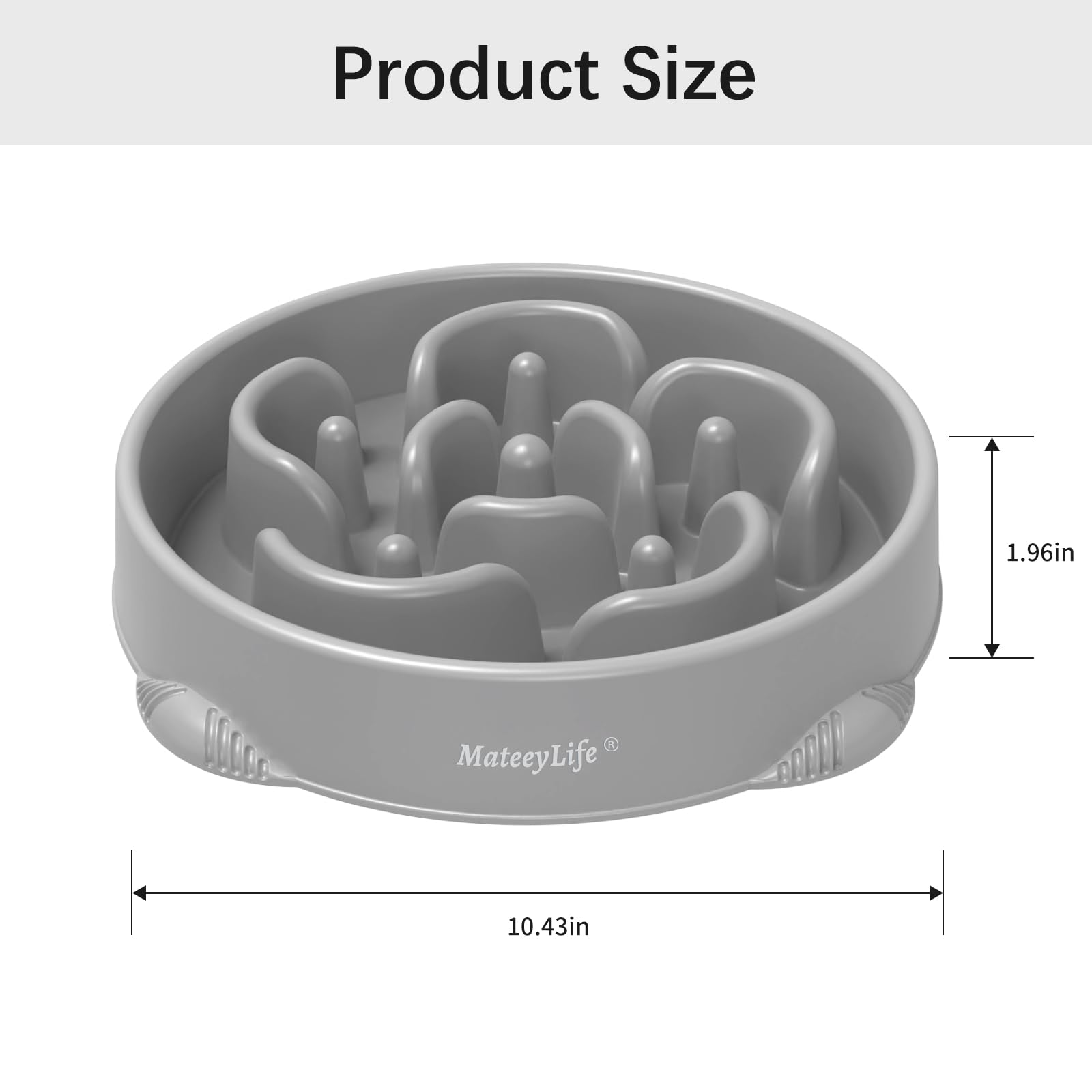 MateeyLife bowl with non-slip base stays steady while a dog eats.