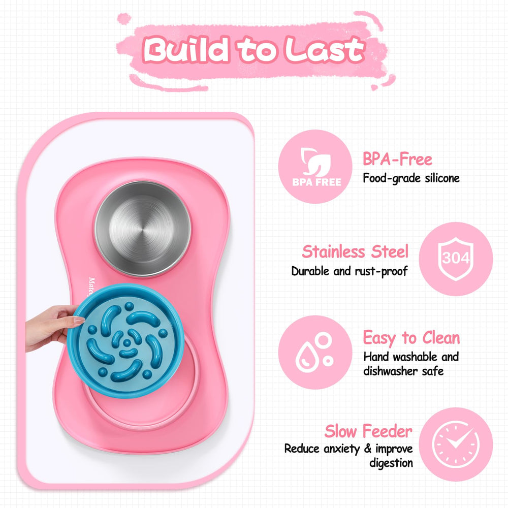 MateeyLife non-slip silicone mat prevents sliding during feeding