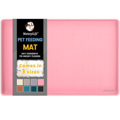 MateeyLife silicone cat and dog food mat folded for travel and mess-free meals