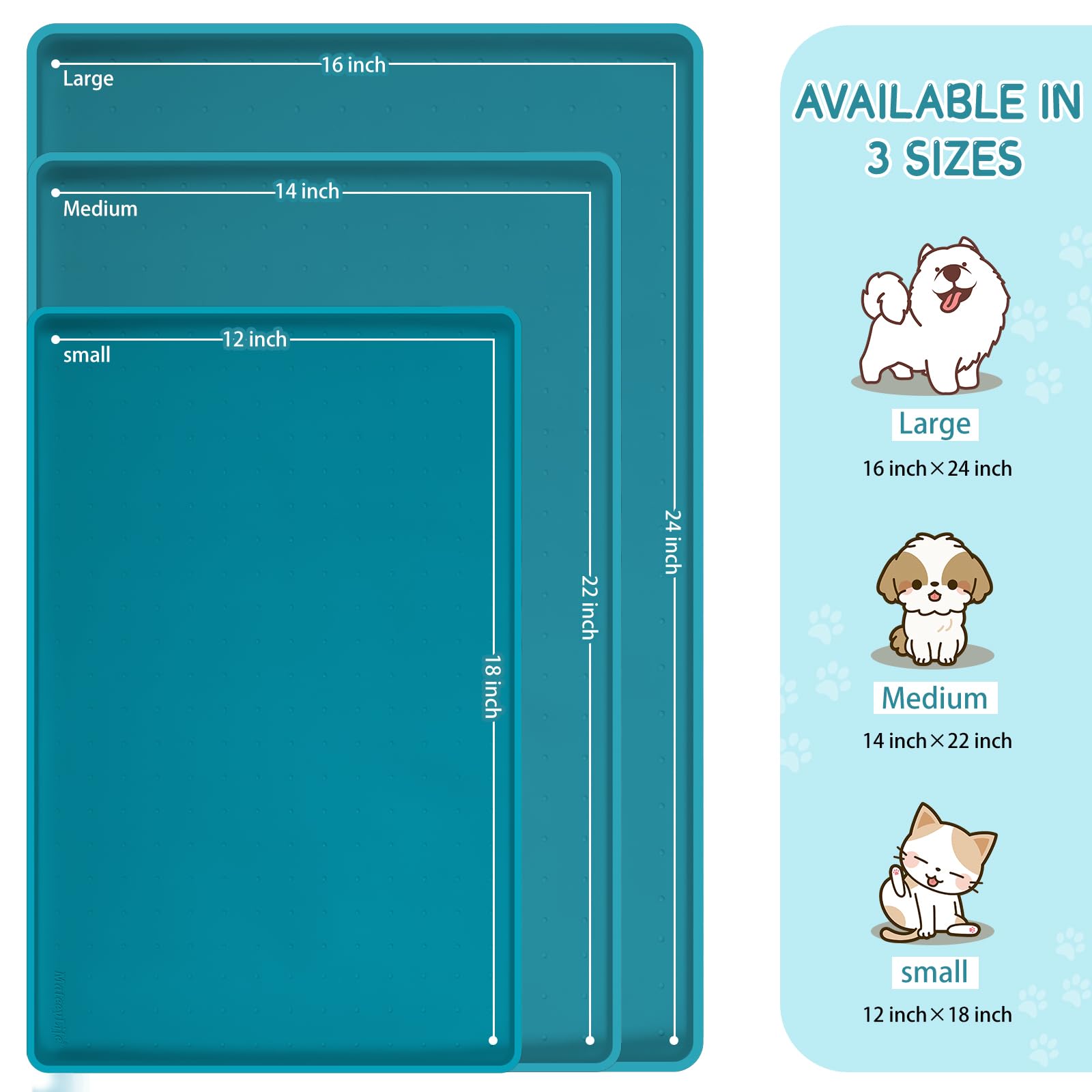 MateeyLife raised-edge mat contains mess and protects floors.