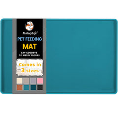 MateeyLife silicone pet food mat with waterproof surface protects floors