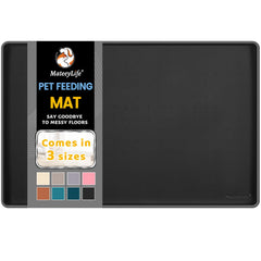 MateeyLife silicone cat and dog food mat for floors protects against spills.