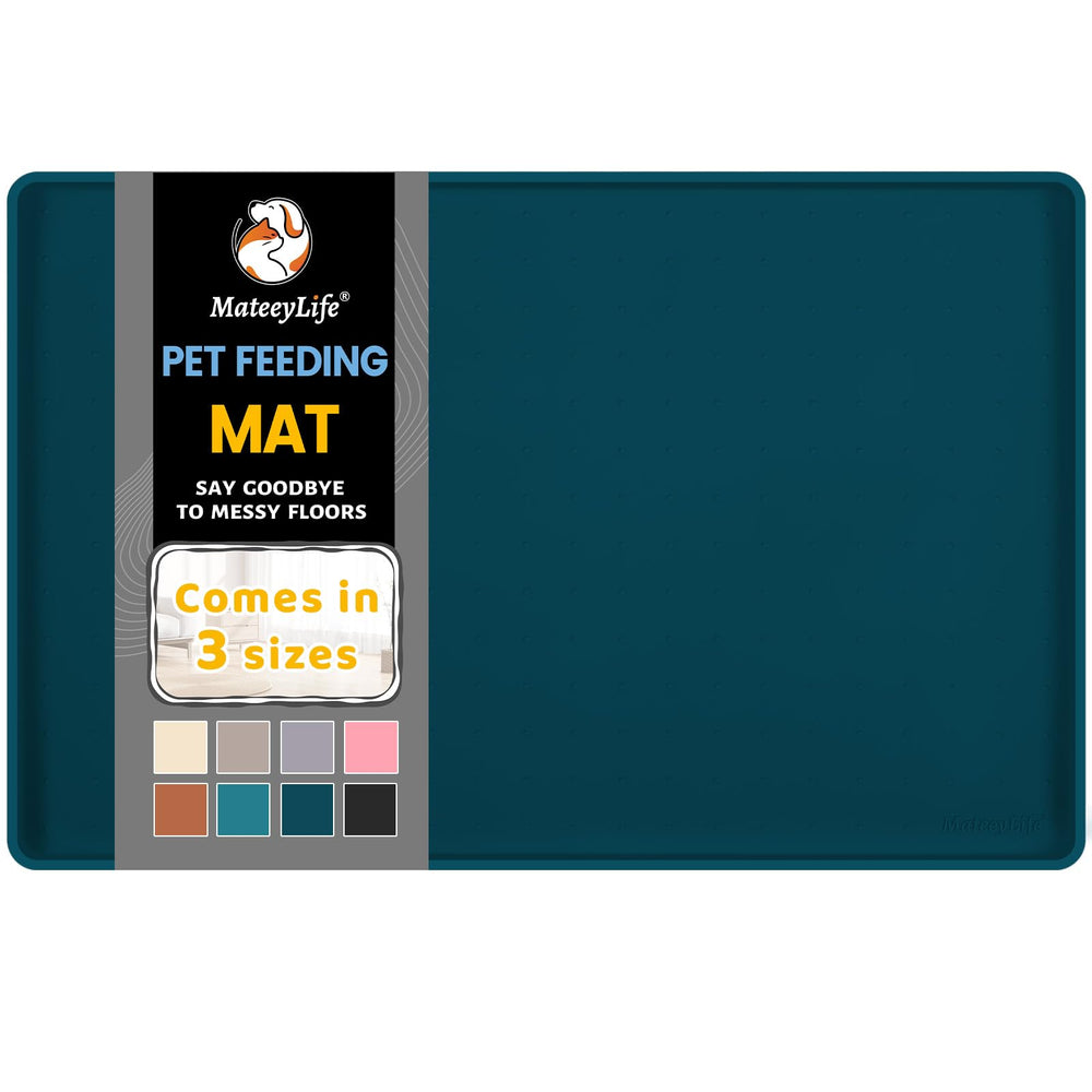 MateeyLife silicone water-proof mat for dog bowls during meals