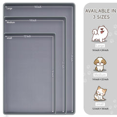 MateeyLife waterproof dog bowl mat stays in place with anti-slip surface.