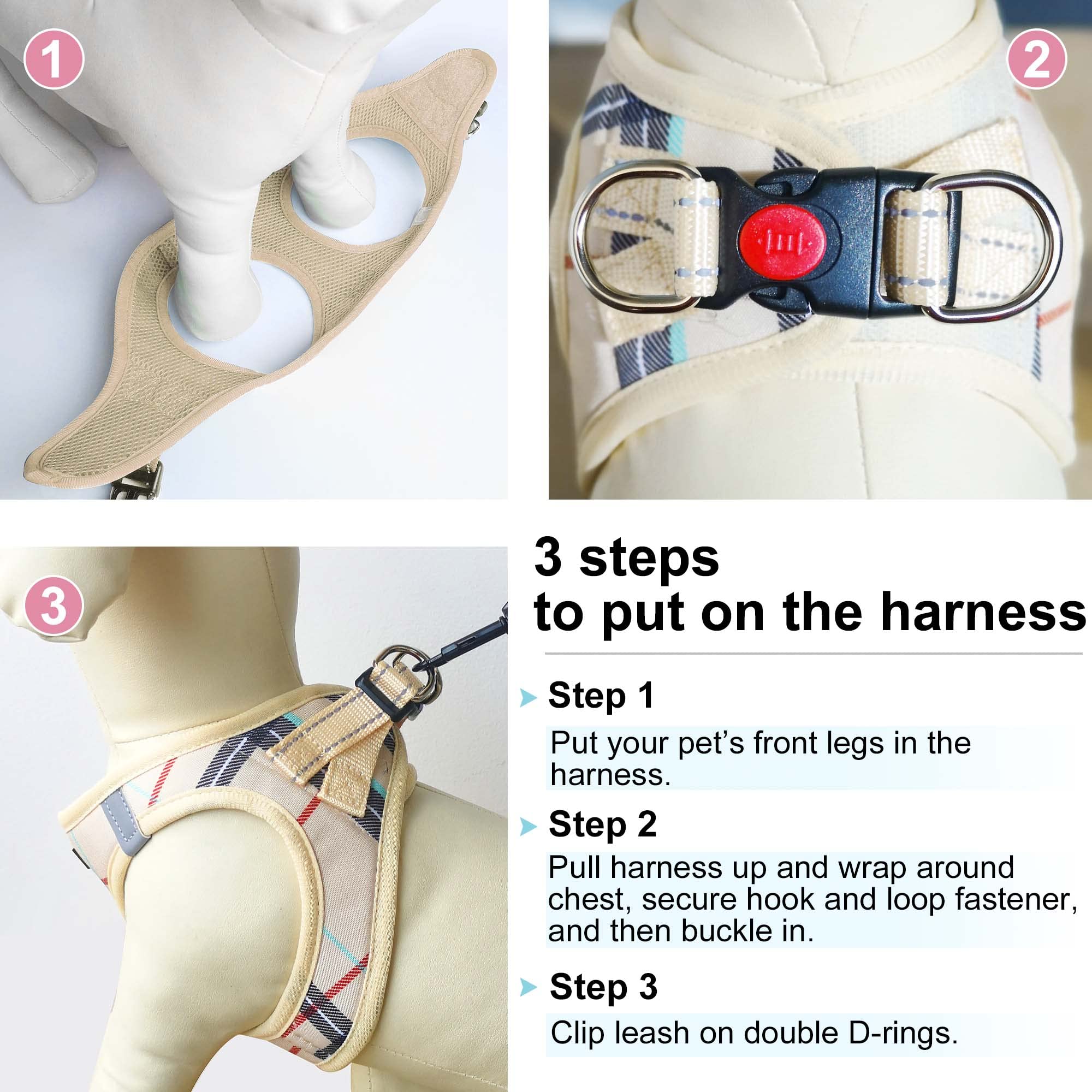 Matilor harness designed for small to medium dogs offers secure, comfortable fit.