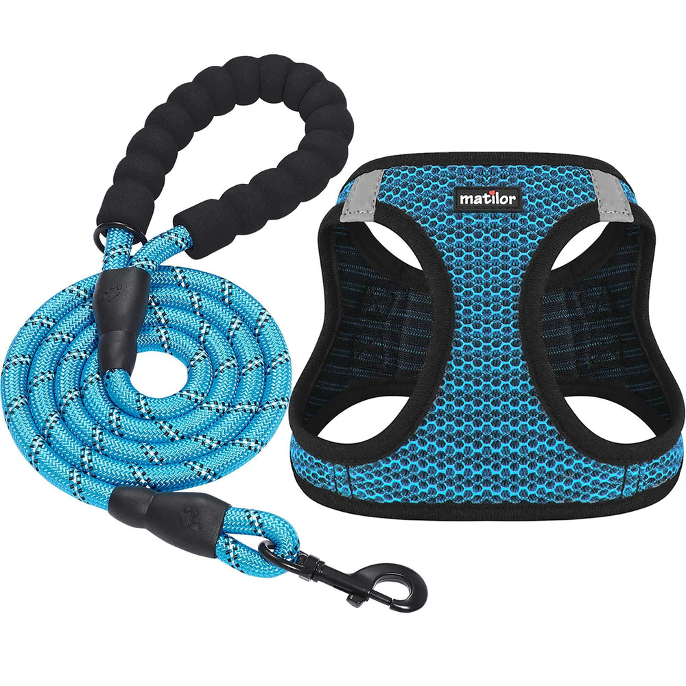 Matilor dog harness step-in design enables easy on-off for quick, hassle-free walks.