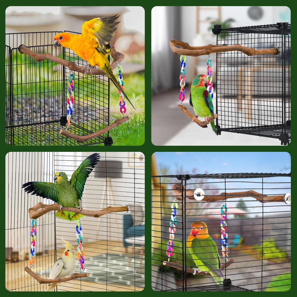 Matutinus standing perch in grape wood enhances bird observation and rest