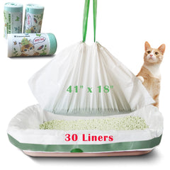 Mavere jumbo liner 41x18 fits large boxes with reduced litter sticking.