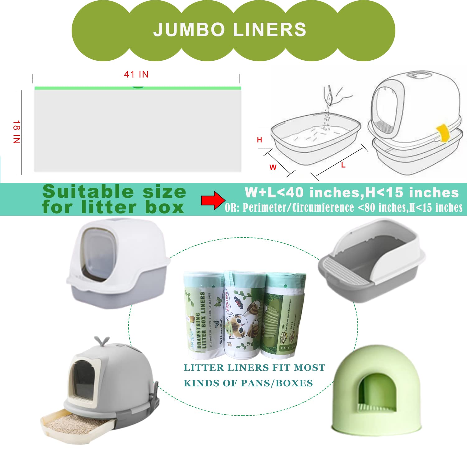 Mavere thick 4-mil liner resists tears and holds waste.