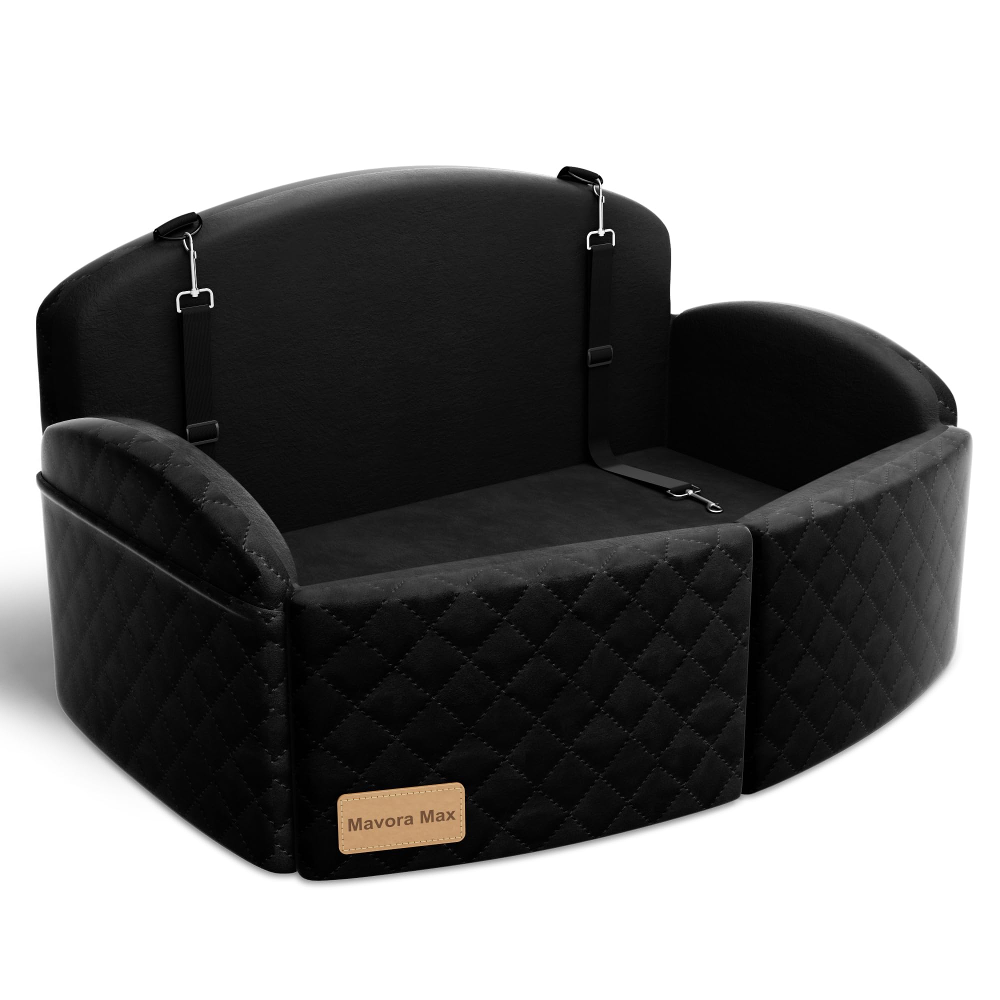 Mavora Max dog car seat memory foam cushion improves comfort on rides.