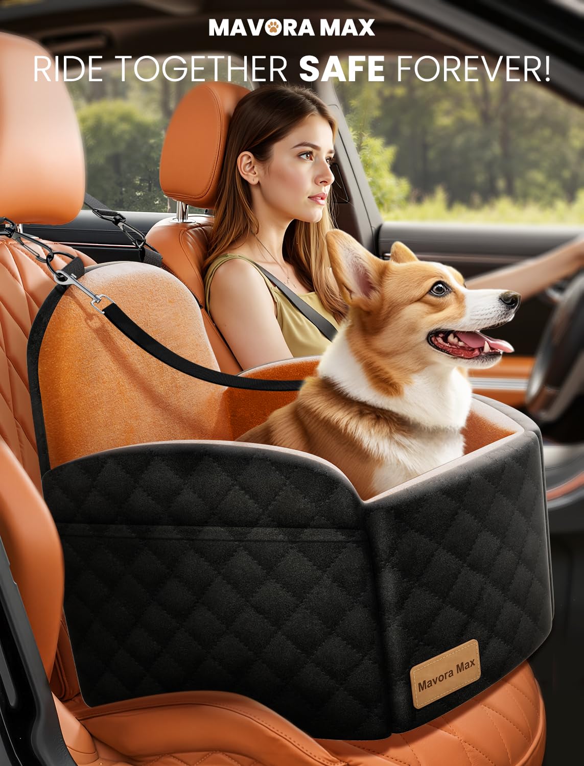 Mavora Max secure harness slot keeps dogs safely positioned