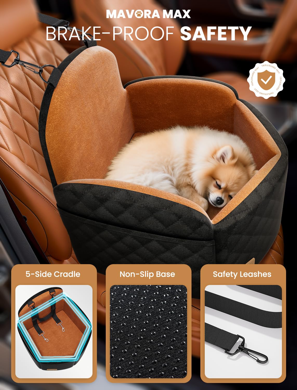 Mavora Max storage pockets keep toys and treats handy