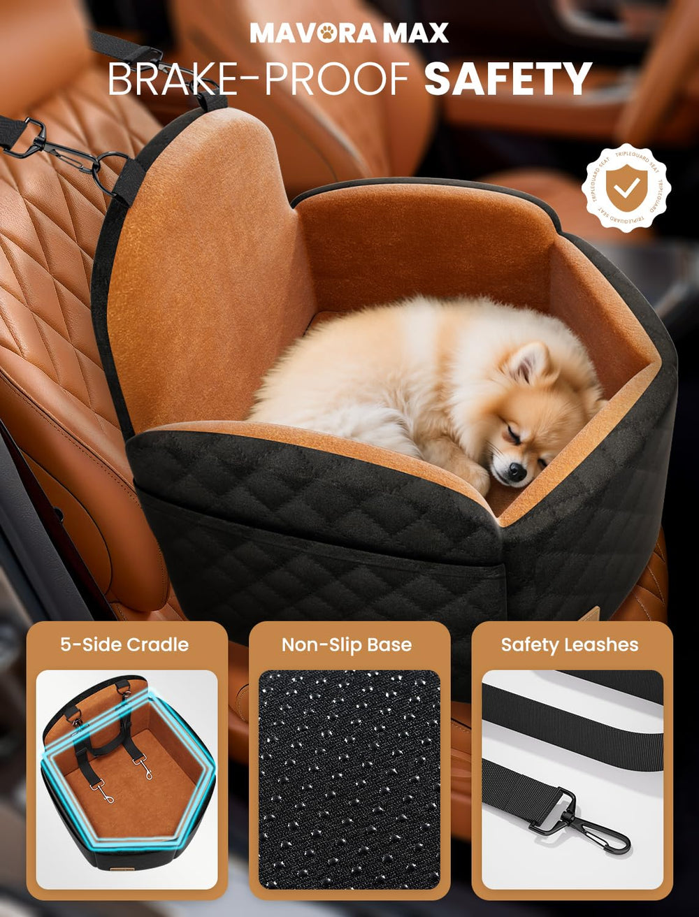 Mavora Max storage pockets keep toys and treats handy