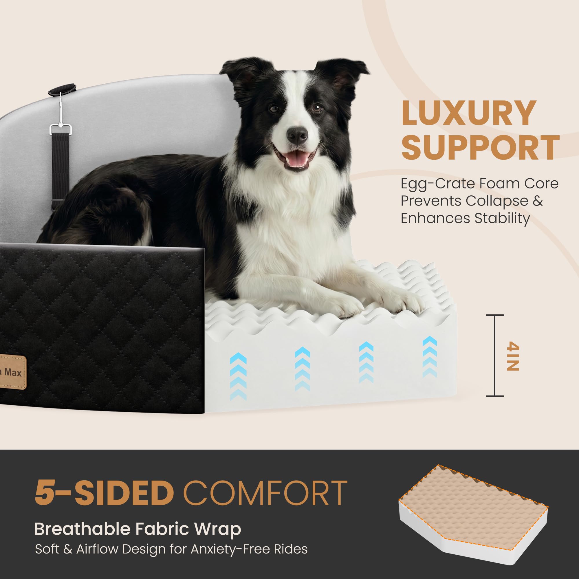 Mavora Max removable washable cover keeps the seat clean